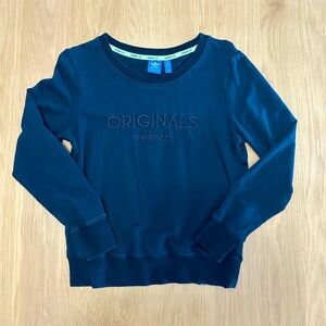 Adidas Originals Black Crewneck Sweatshirt Size Small